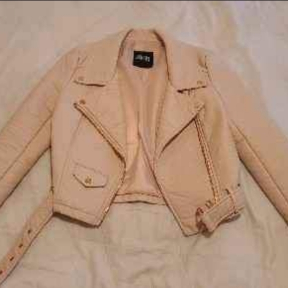 Pink vegan leather moto jacket XS IRON FIST CLOTHING - Picture 6 of 7